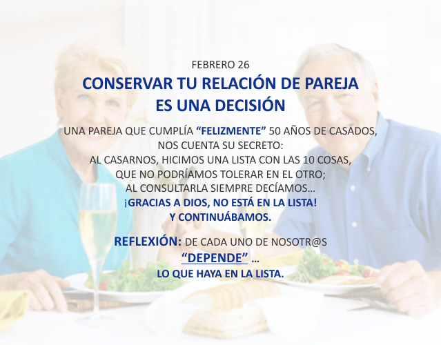 Conservar tu relación de pareja es una decisión